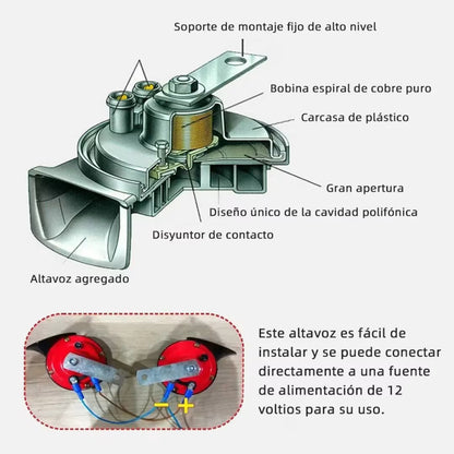 Pito de Alta Potencia para tu Vehículo 12V