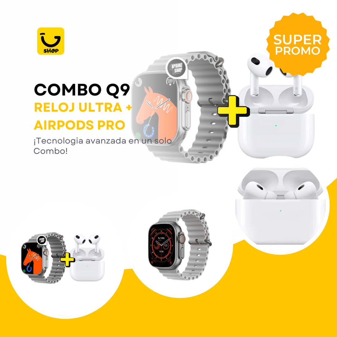 Combo Q9 - Reloj Ultra + Airpods Pro