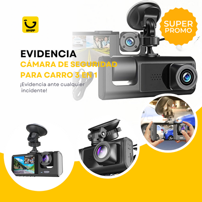 Cámara de Seguridad para Carro 3 en 1