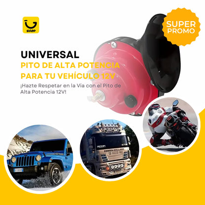 Pito de Alta Potencia para tu Vehículo 12V