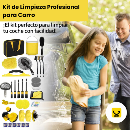 Kit de Limpieza para Carro con 22 Piezas