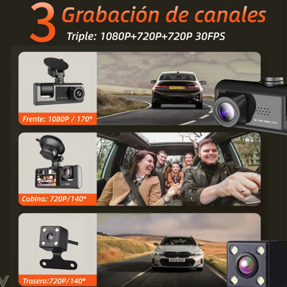 Cámara de Seguridad para Carro 3 en 1