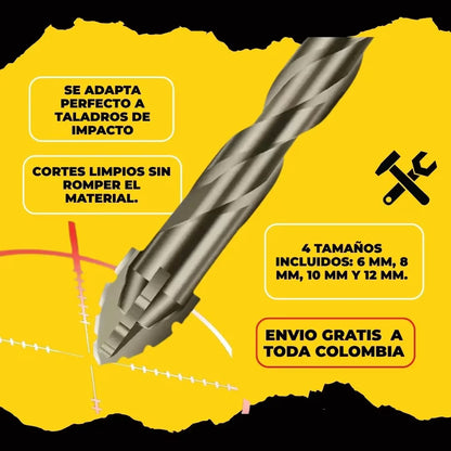 Set x4: Juego de Brocas de Larga Duración