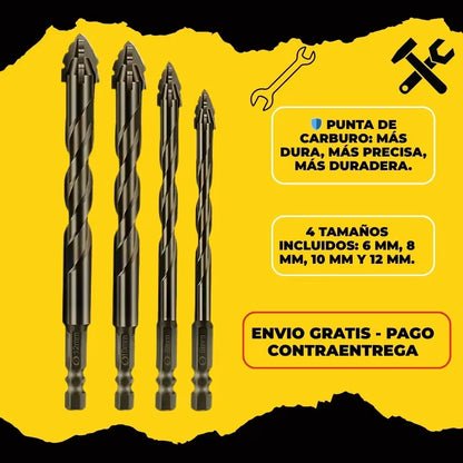 Set x4: Juego de Brocas de Larga Duración